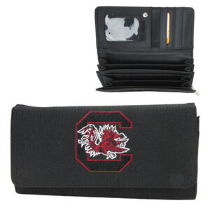 South Carolina Gamecocks Black with Team Logo Debbie Fabric Wallet, NCAA